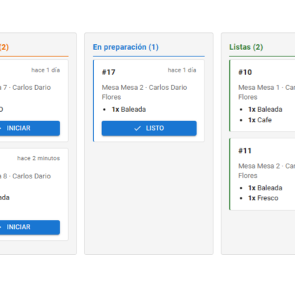 Sistema de Administración de Restaurante React + Node