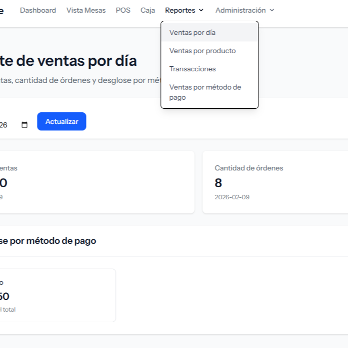 Sistema de Administración de Restaurante Laravel + Vue.js + SQLite