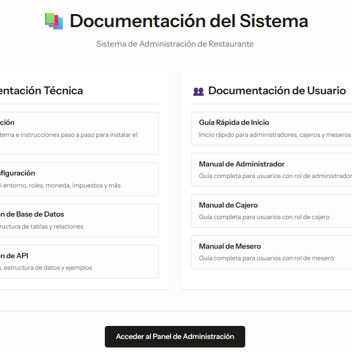 Sistema de Administración de Restaurante Filament